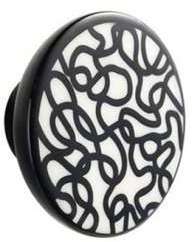 Bouton de meuble porcelaine scribble