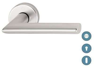 Poignée de porte aluminium sur rosace STOCKHOLM