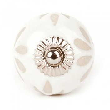 Bouton de meuble en porcelaine Fleur - Taille - 4