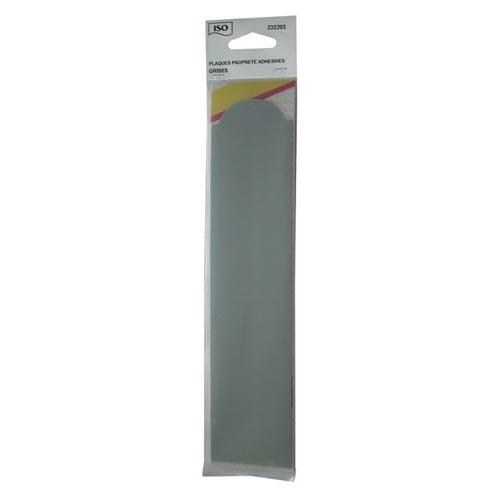 Plaque propreté adhésive - gris - lot de 2