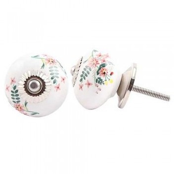 Bouton de meuble Aquarelle Mademoiselle en porcela