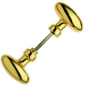 Bouton double de porte intérieure en laiton poli,