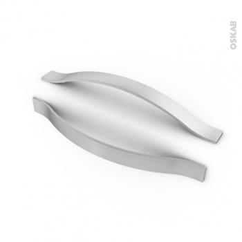 Poignée de meuble de cuisine Chrome mat 21 cm Entraxe Poignée de meuble de cuisine