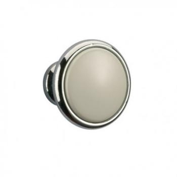 Bouton de meuble rond argenté