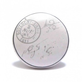 Bouton de meuble Lettre de Boulogne en porcelaine