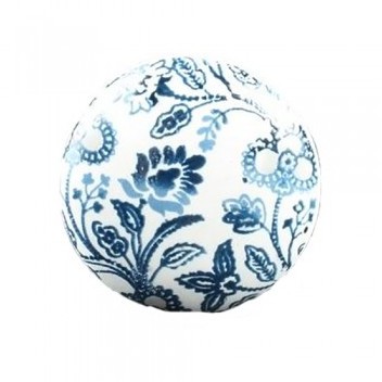 Bouton de meuble Russian bis floral en porcelaine