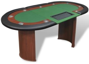 VidaXL Table poker avec lieu de croupier et bac je
