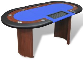 VidaXL Table poker avec lieu de croupier et bac je