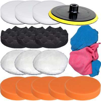 Éponges et disque de polissage Auto 18 pcs de TecT