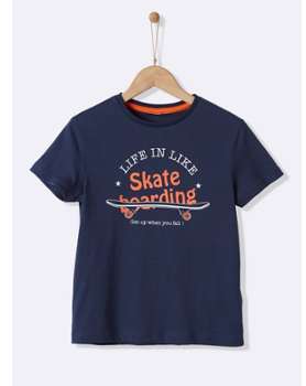 T-shirt fantaisie garçon marine T-shirt fantaisie garçon marine