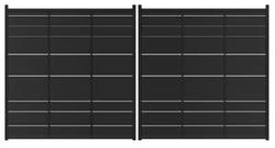 Portail double battants en fer noir Aloes 4 mètres