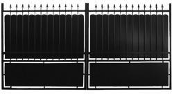 Portail double battants en fer noir Lila 3,5 mètre
