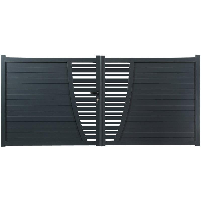 Portail Aluminium Deluxe Ht 1m70 - Couleur - Gris