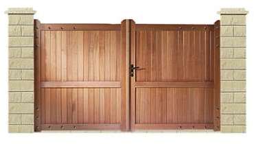 Portail 3 mètres en bois exotique Fordiu , Largeur