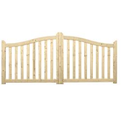 Portail en bois double battant BRUGGE L. 3m H 1.30