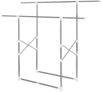 Portant à Vêtements, 2 Tringles 190 cm x 64 cm x 1