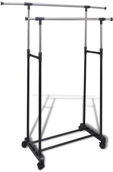 VidaXL Porte Vêtements Penderie portant Double sur