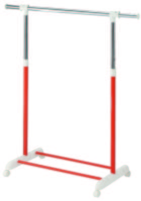 Portant simple métal hauteur réglable avec 4 roule