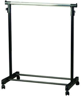 Portant simple sur roulettes en Tube acier chromé