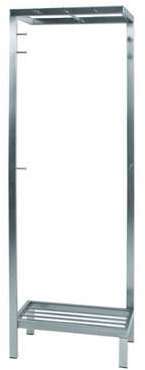 Portant en tube dacier Coloris Optique inox - L63