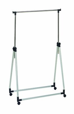 Portant en tube dacier Coloris Alu-L89 x P47 x H1