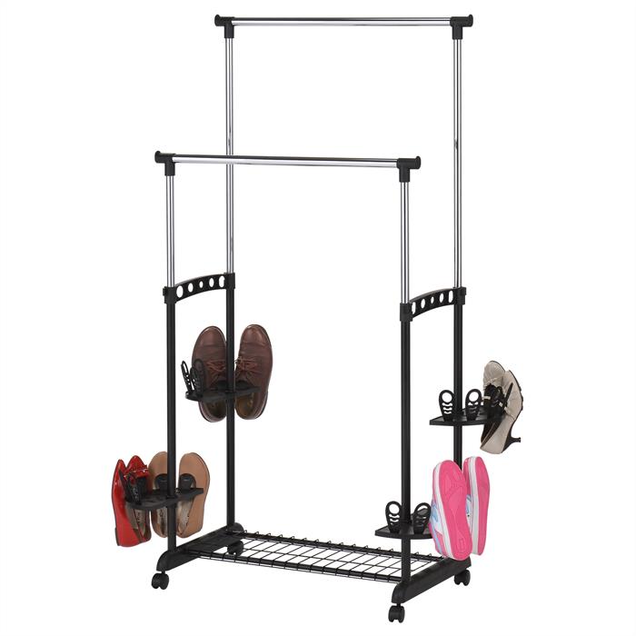 Portant sur roulettes REMKO avec support chaussure