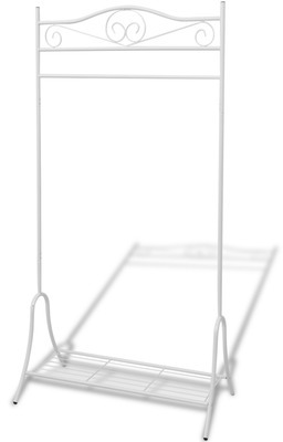 VidaXL Portant à vêtements Blanc Acier