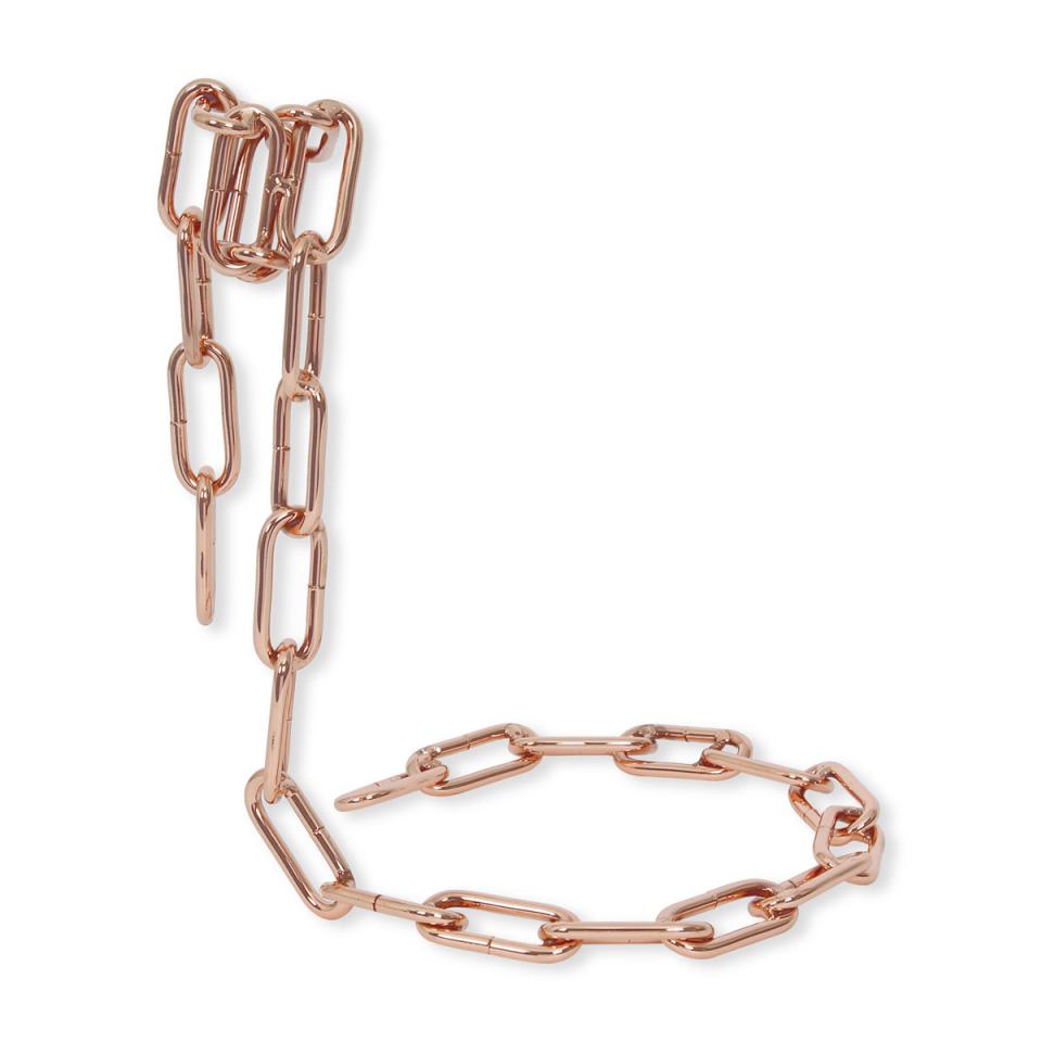 Porte-bouteille chaîne en inox couleur cuivre