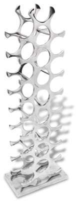 VidaXL Casier à bouteilles Aluminium Argenté 27