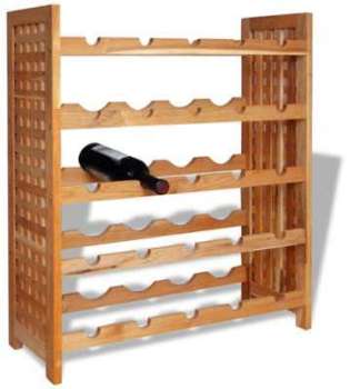 VidaXL Casier à bouteilles de vin Bois noyer 64 x
