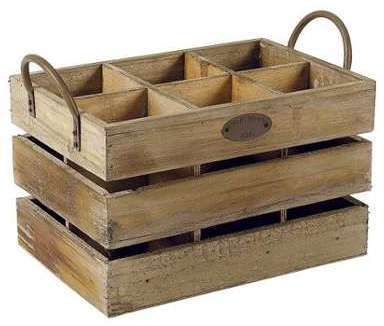 Porte 6 bouteilles en bois vieilli Antic Wood 1866