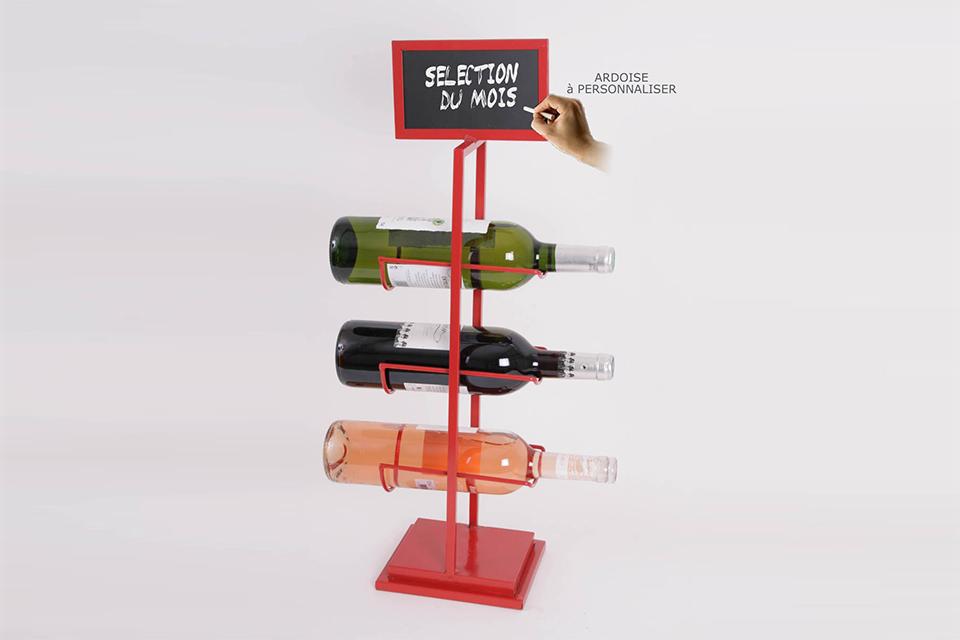 Porte-bouteille vin pour 3 bouteilles
