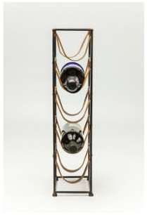 Porte bouteille design en acier avec 5 supports Ma