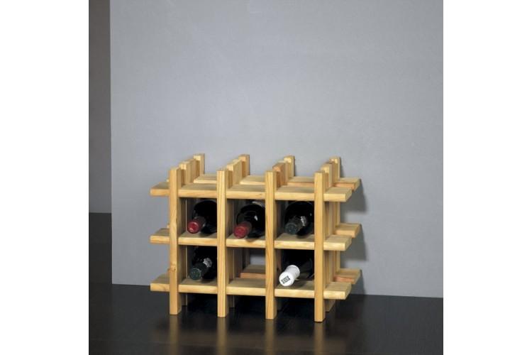 Porte-bouteilles bois 9 bouteilles