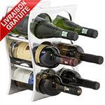 Range-bouteilles en aluminium poli WAVE - Porte bo