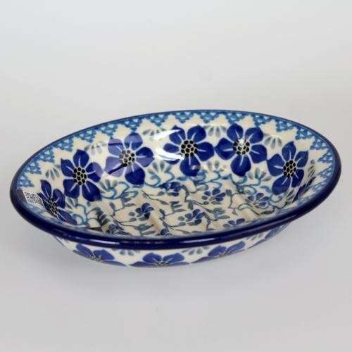 Porte-savon en céramique de grès blue violets - bu