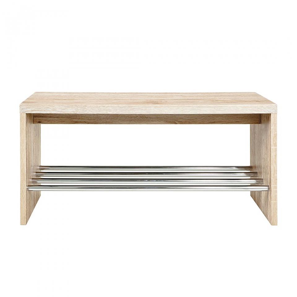 Banc à chaussures Gustav I - Imitation chêne de Sa