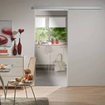 Porte coulissante 88 x 203 cm, transparente
