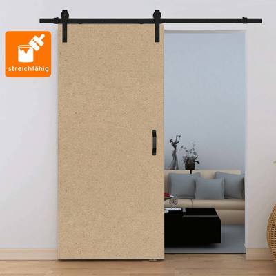 Porte coulissante 90 x 206 cm, à peindre ou décore