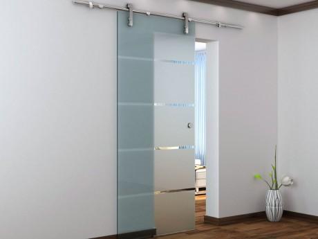Porte coulissante en applique GLASSY - H205 x L83