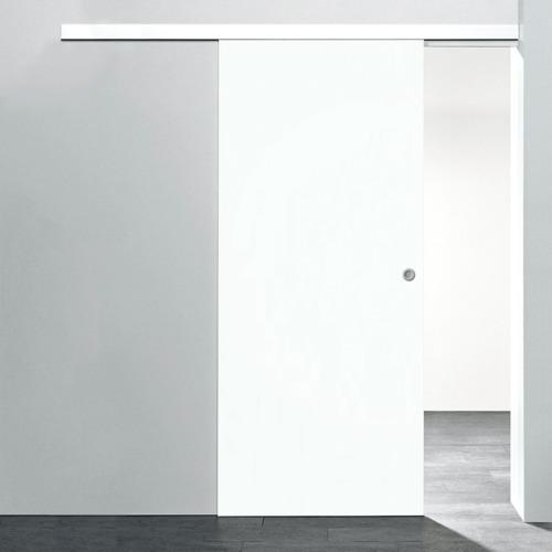 Porte coulissante 75 x 203 cm, bois blanc