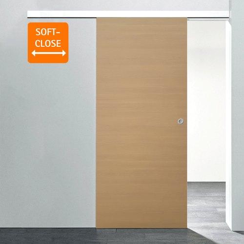 Porte coulissante 88 x 203 cm, pin