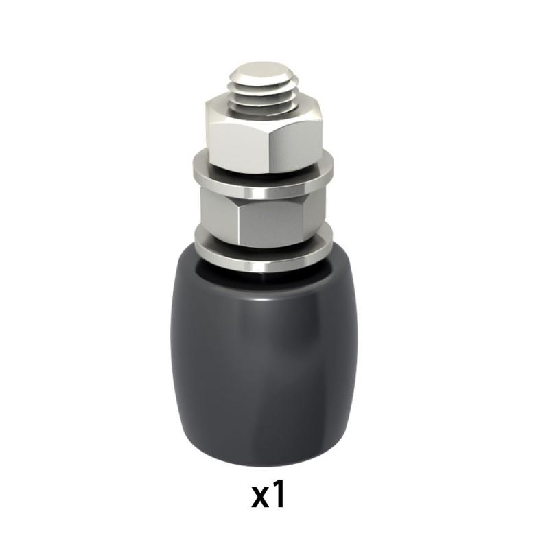 Guide 1 olive bombée en nylon Ø39 H40 mm
