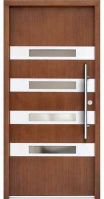 Porte d entrée en bois DINIA 104x212 cm ep 72 mm Porte d entrée en bois DINIA