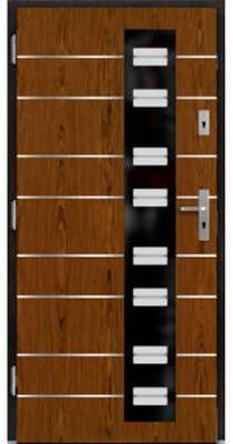 Porte d entrée en bois BURDIGALA 104x212 cm ep 72 mm Porte d entrée en bois BURDIGALA