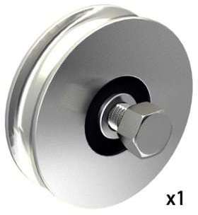 Galet Ø120 mm à gorge ronde Ø16 mm - 225 kg