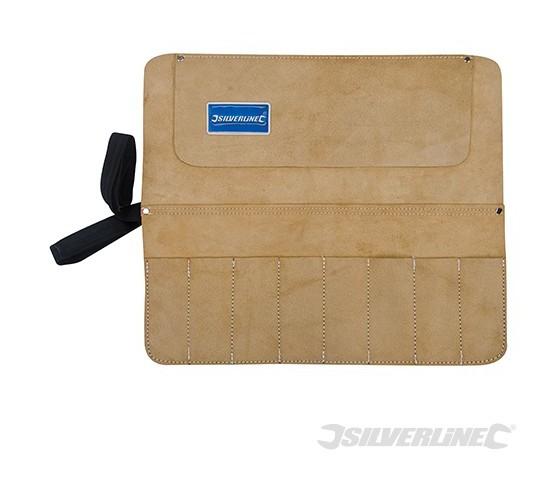 Trousse en daim pour burins et ciseaux à 8 poches