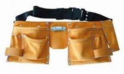 Ceinture porte outils double poche en cuir épais Ceinture porte outils double