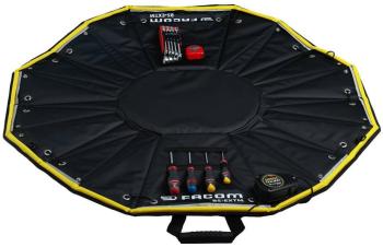 Tapis dintervention avec panneau de signalisation