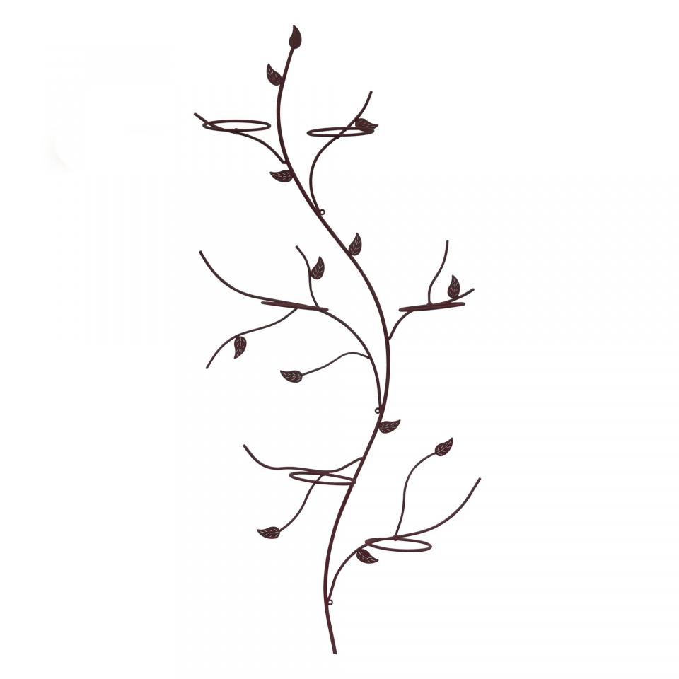 Porte plantes 6 supports en acier galvanisé effet